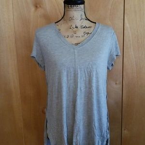 🔶️Short-sleeved Gray High-Low Shirt🔶️